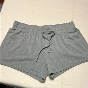 Reebok Gray Athletic Shorts Elastic Waistband